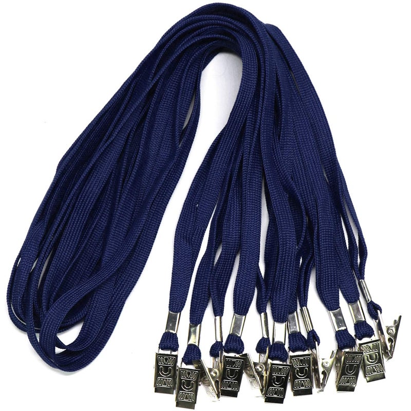 Ollain Badge Lanyards Neck Bulk Cruise Lanyards Lanyard with Clip for ID Card Name Tags Badge Holders (Navy Blue, 50 Pack) - Image 1
